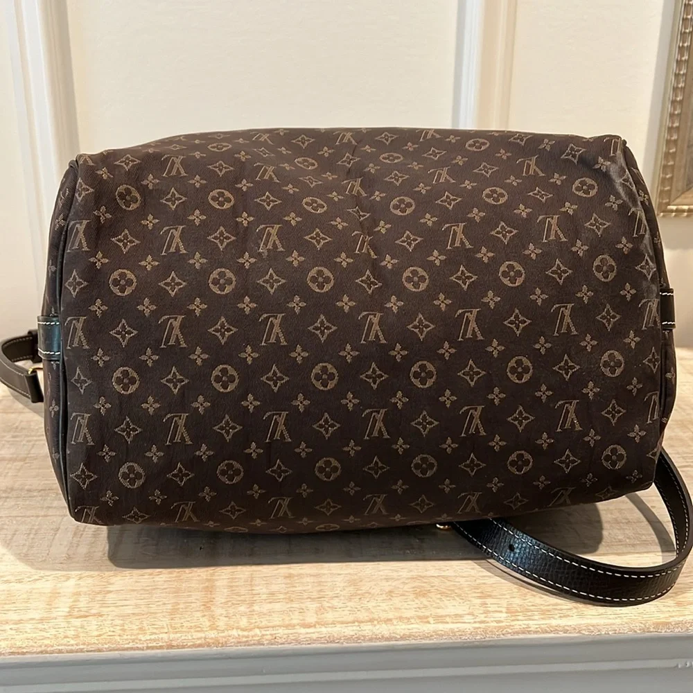Louis Vuitton Mini Lin Speedy 30 Bandouliere w/ Crossbody Strap Brown LV EUC - Picture 6 of 12